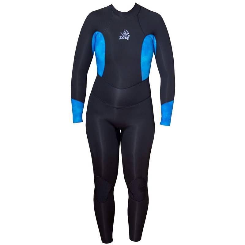 Xcel Water Inspired Axis 3/2mm Back-Zip Women’s L/S Fullsuit Wetsuit – Black/Blue