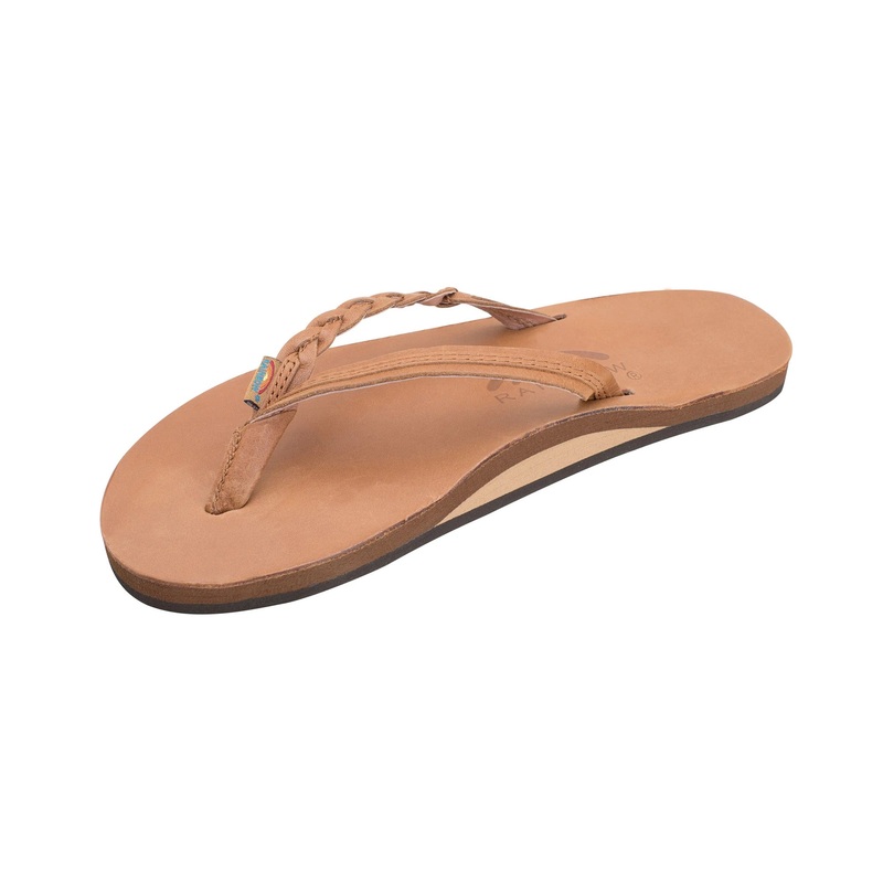 Rainbow Flirty Braidy Women’s Sandals – Tan