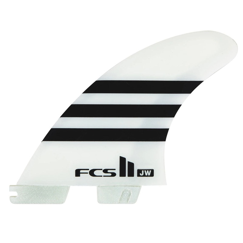 FCS II Julian Wilson PC Aircore Tri Fin Set Black/White – Large