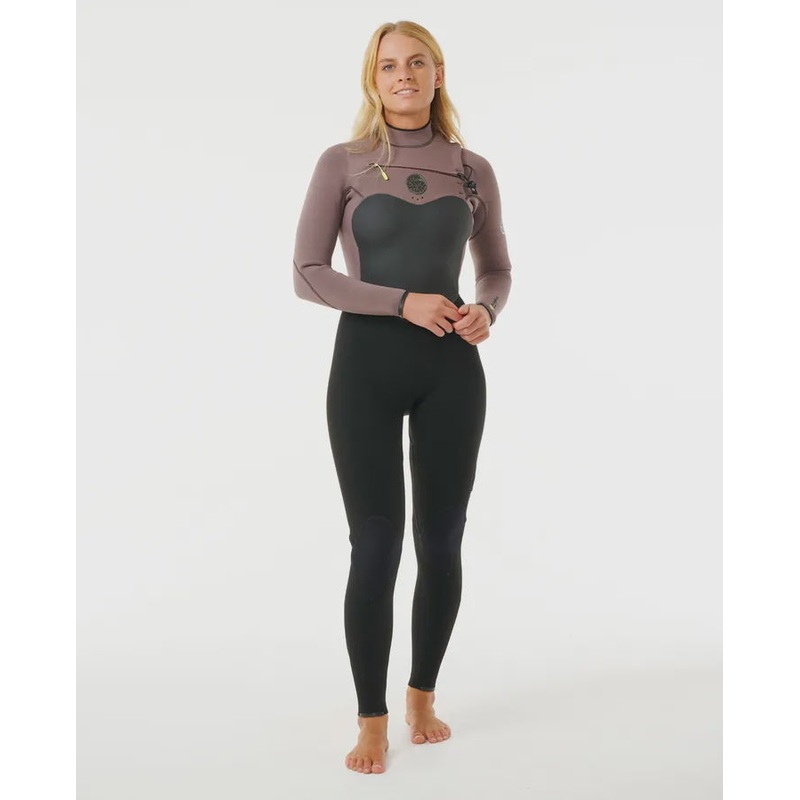 Womens Flashbomb 3/2 Chest Zip Wetsuit – Eggplant