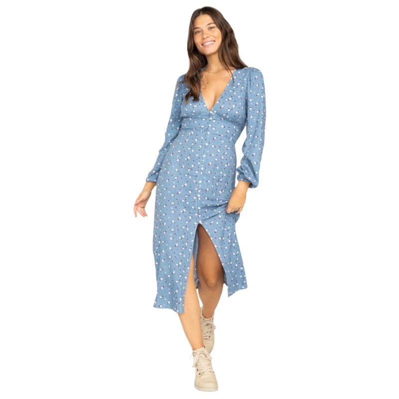 Billabong Cool Night Blue Shadow Dress Blue