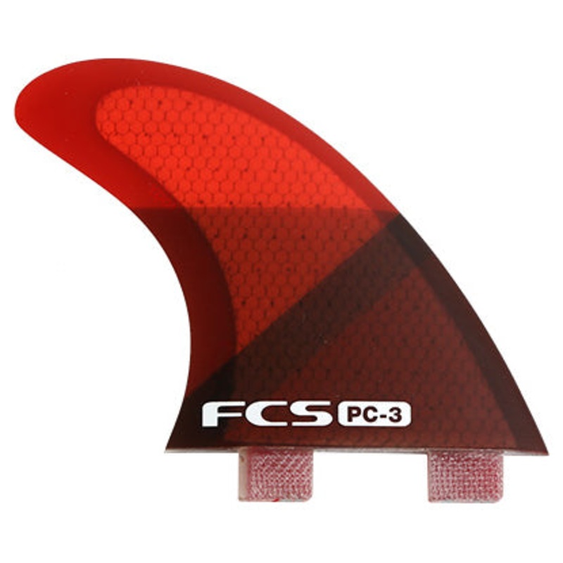 FCS PC-3 Tri Fin Set – Red Slice