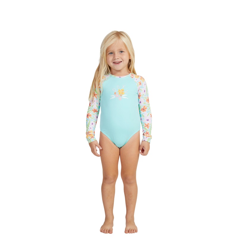 ROXY Girls (2-7) Hawaiian Spirit Long Sleeve One-Piece Rash Vest