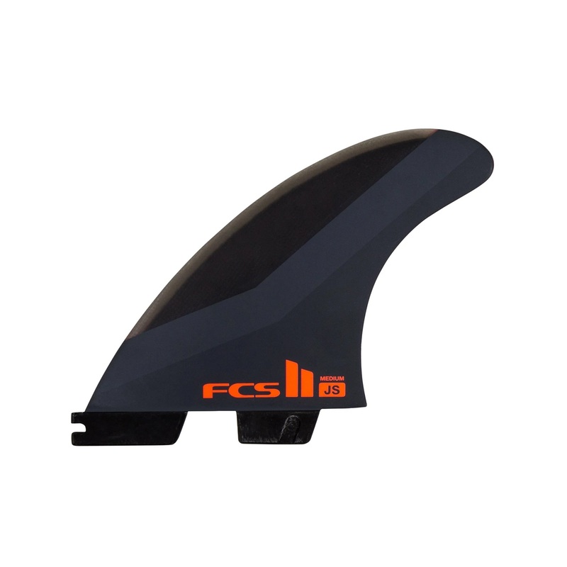 FCS II JS Performance Core Tri Surfboard Fins – Medium/Charcoal