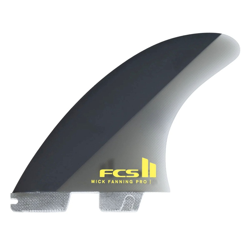 FCS II Mick Fanning Performance Glass Tri Surfboard Fins – Medium/Black Acid