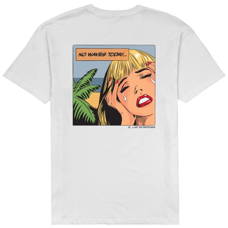 Lost No Waves Tee-White
