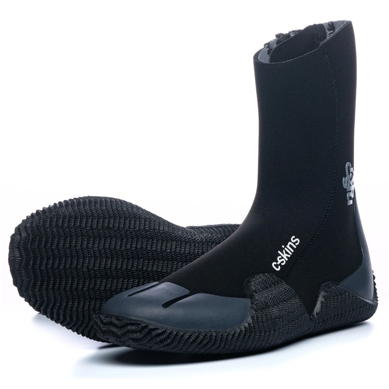 C-Skins Legend 5mm Round Toe Zipped Wetsuit Boot – Black/Charcoal