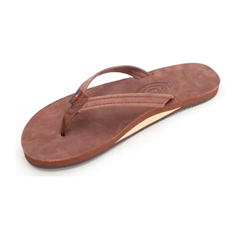 Rainbow Single Skinny Premier Leather Women’s Sandals – Expresso