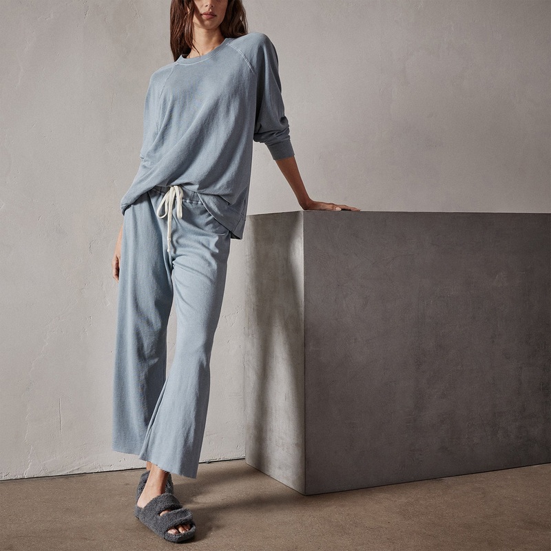 Vintage French Terry Cutoff Sweatpant – Ocean Mist Pigment