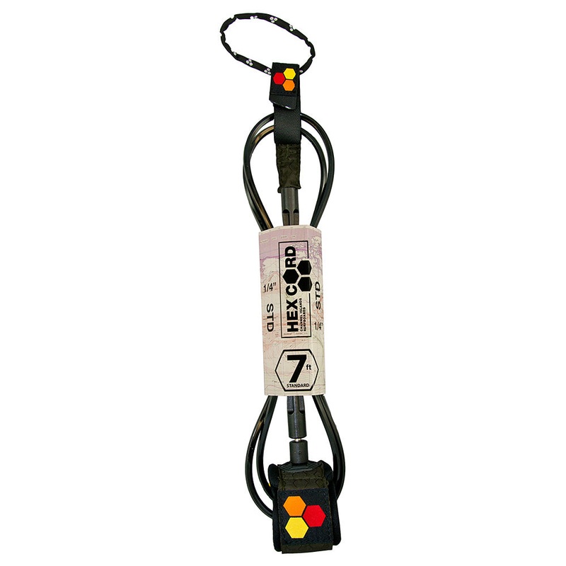 Channel Islands Hex Cord Standard Leash (7ft-Black)