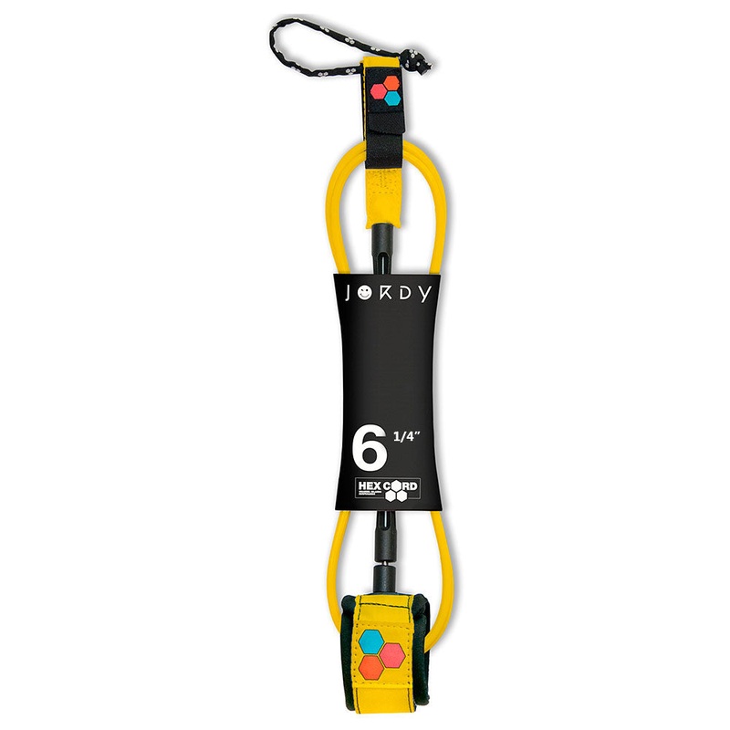 Channel Islands Jordy Smith Hex Cord Standard Leash (6ft – Yellow)