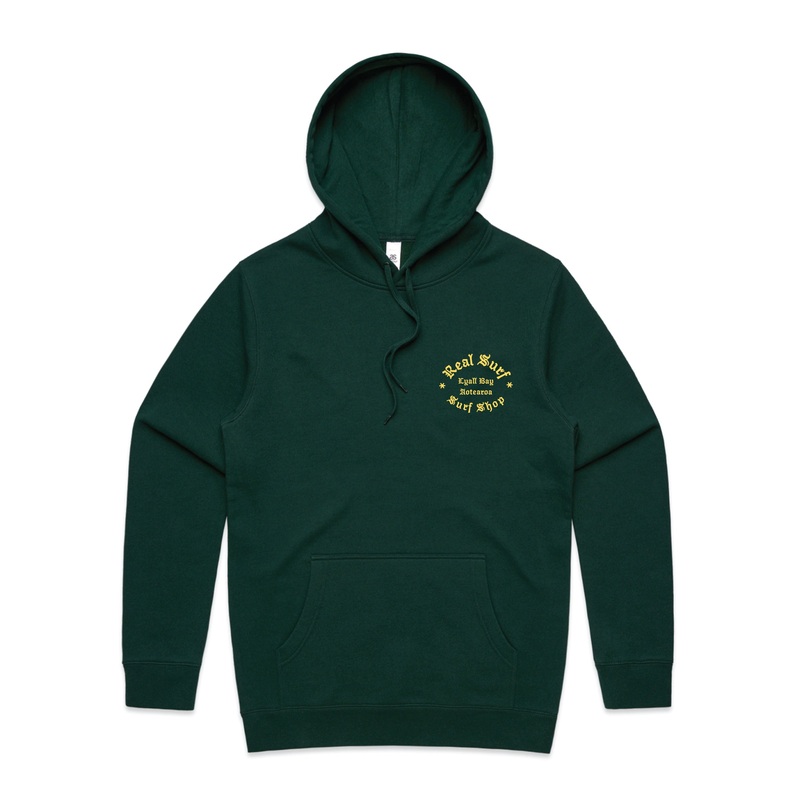 REAL SURF CULT LOGO HOODIE – PINE GREEN