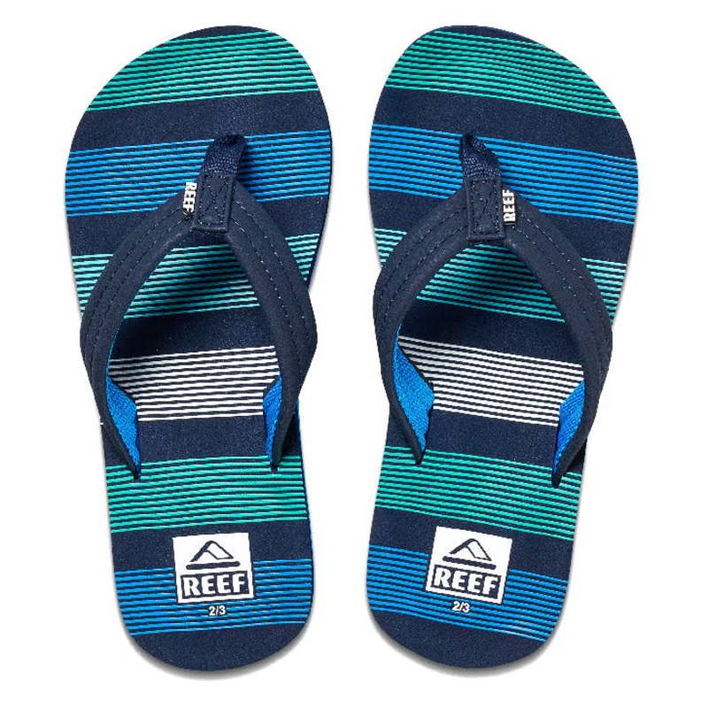 Reef Kid’s Ahi Flip Flop – Deep Sea Stripes
