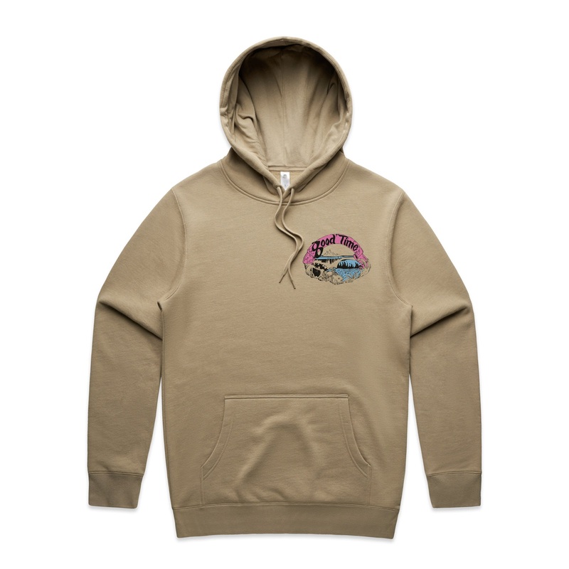 GOODTIME SURFBOARDS OG LOGO HOODIE – SAND – 2024