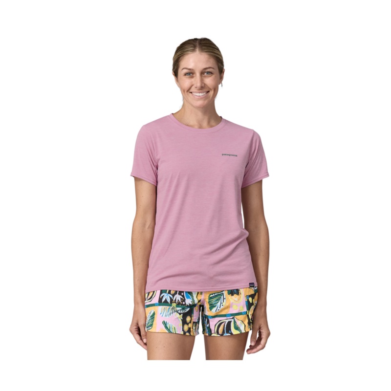 Patagonia Cap Cool Daily Graphic Shirt-Boardshort Logo: Milkweed Mauve X-Dye