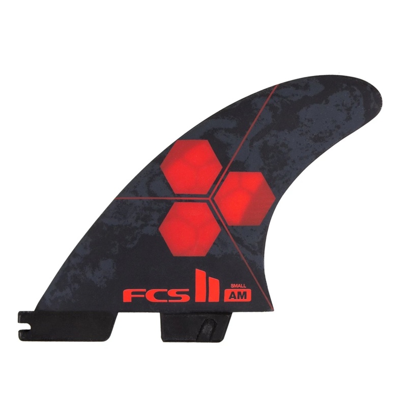 FCS II Channel Islands AM Performance Core Tri Surfboard Fins – Small/Red