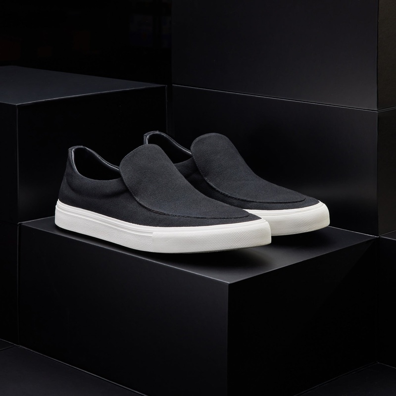 Men’s Coastal Canvas Slip On – Black