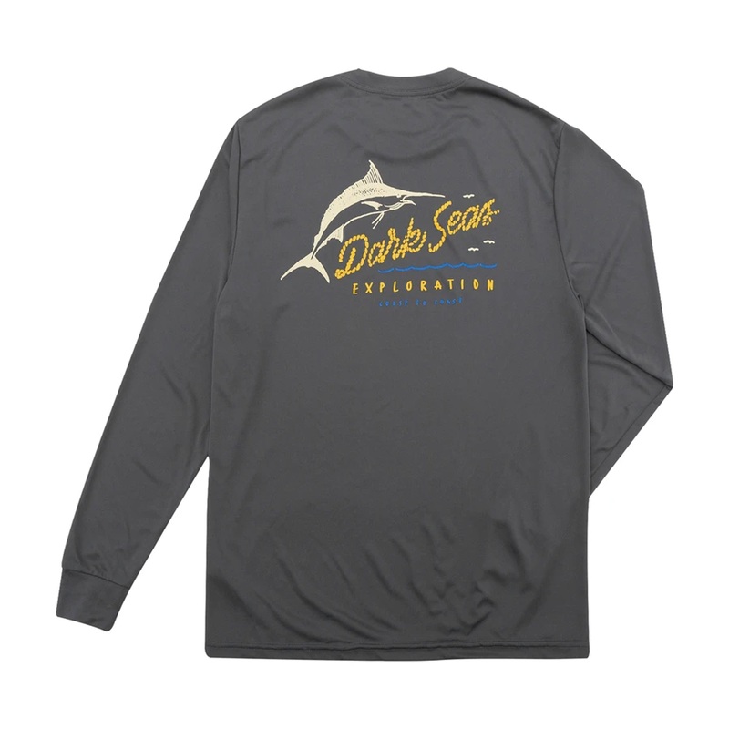 Dark Seas Exploration Men’s L/S Rashguard – Grey