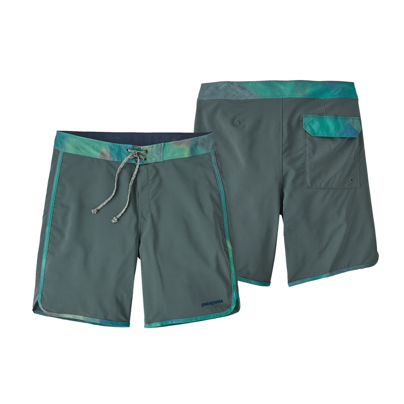 Patagonia Hydropeak Scallop 18″ Men’s Boardshorts – Green