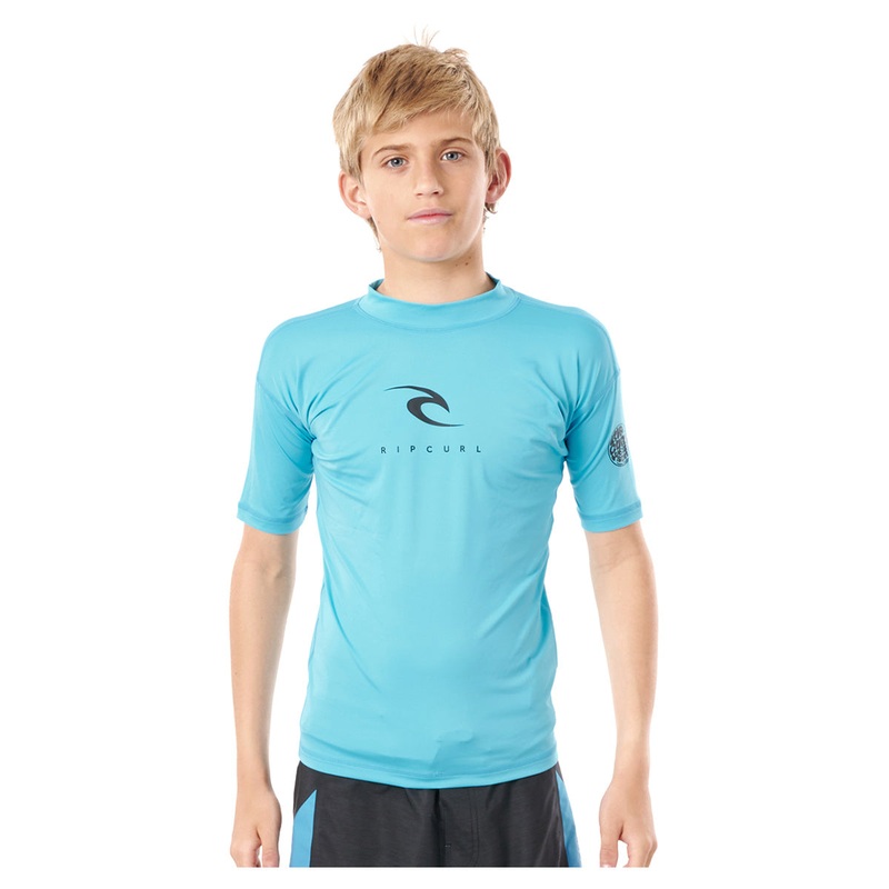 Rip Curl Boy’s Corp Short Sleeve UV Tee – Blue