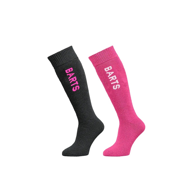Barts Basic Sock 2 Pack Kids Anthracite & Fuchsia