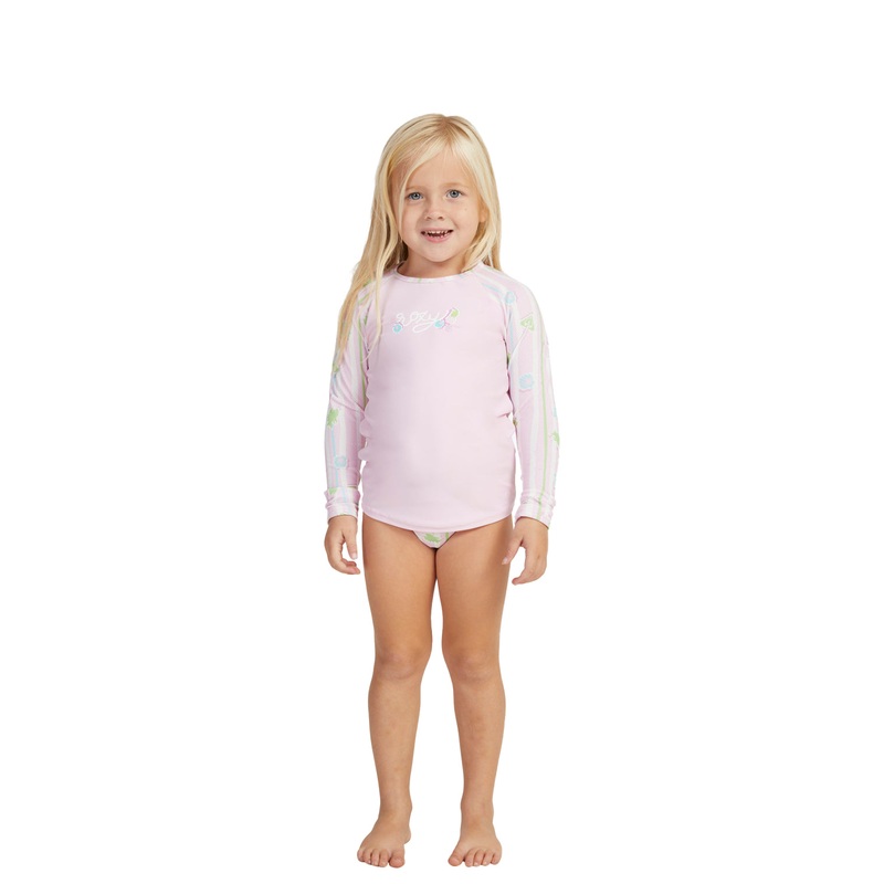 ROXY Girls (2-7) Pineapple Line Long Sleeve UPF 50 Rash Vest