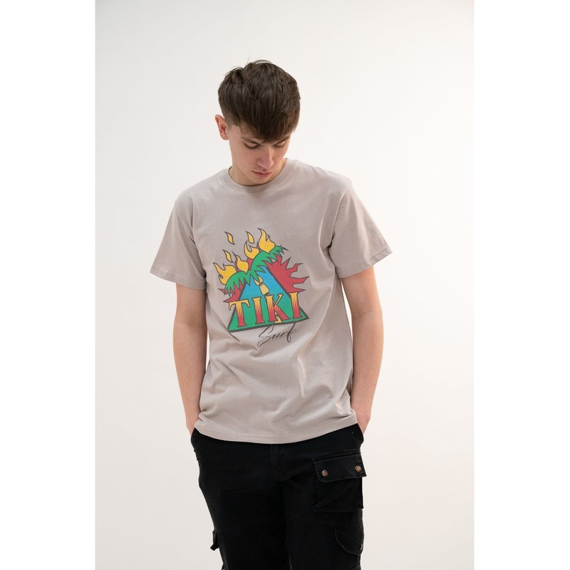Tiki Burning Palm Short Sleeve T-Shirt