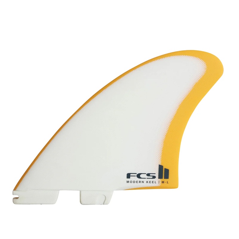 FCS II Modern Keel PG Clear Twin Fin Set – Medium/Large / Mango