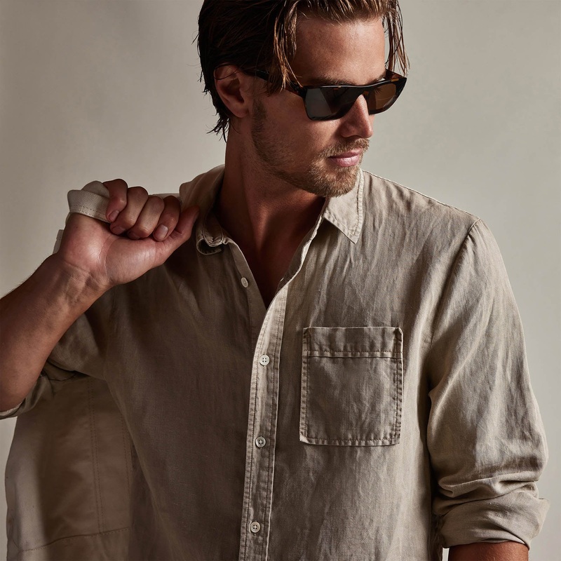 Sierra Cotton Linen Shirt – Toast Pigment
