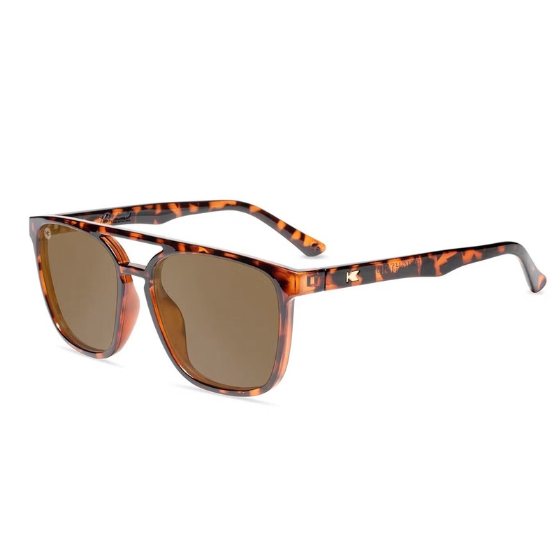 Knockaround Brightsides Men’s Sunglasses – Glossy Tortoise Shell/Amber Polarized