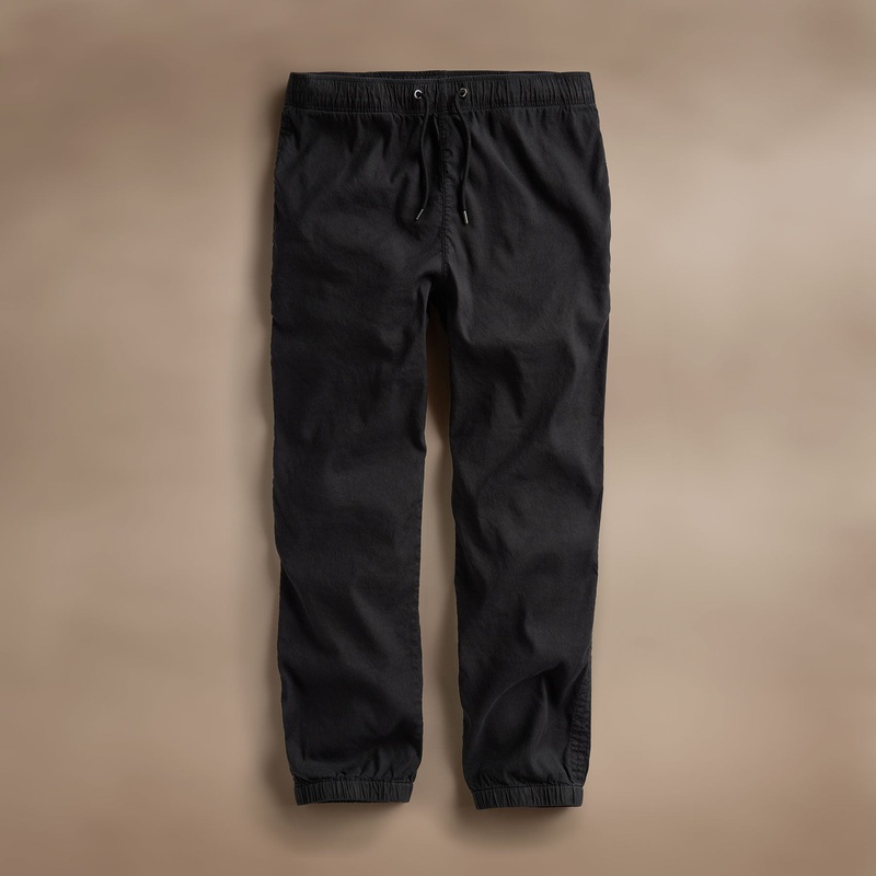 Linen Blend Jogger – Black