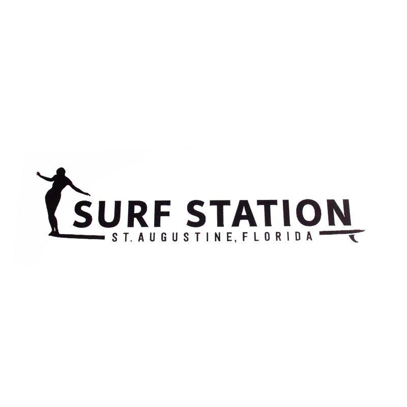 Surf Station Noserider Sticker – White