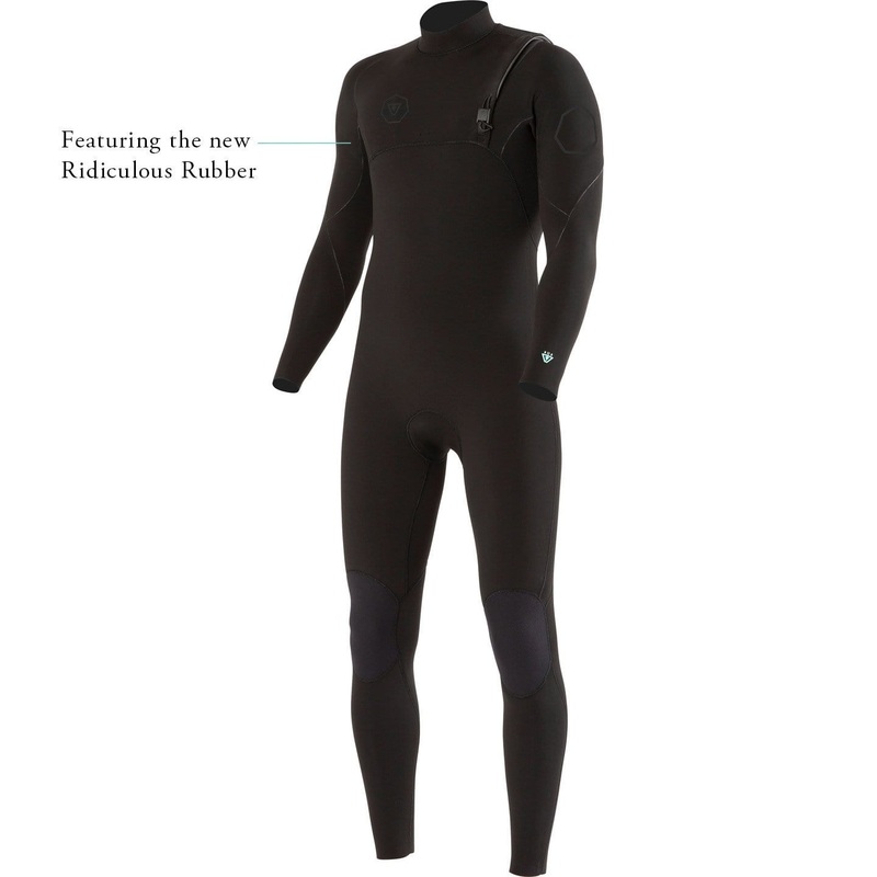 Vissla Mens High Seas 4/3 Steamer, No Zip – Stealth