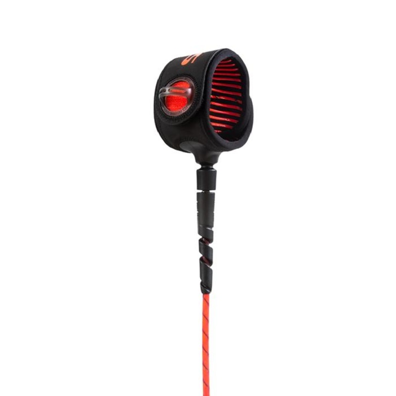 FCS Freedom Helix All Around Leash-Red/Black-6′