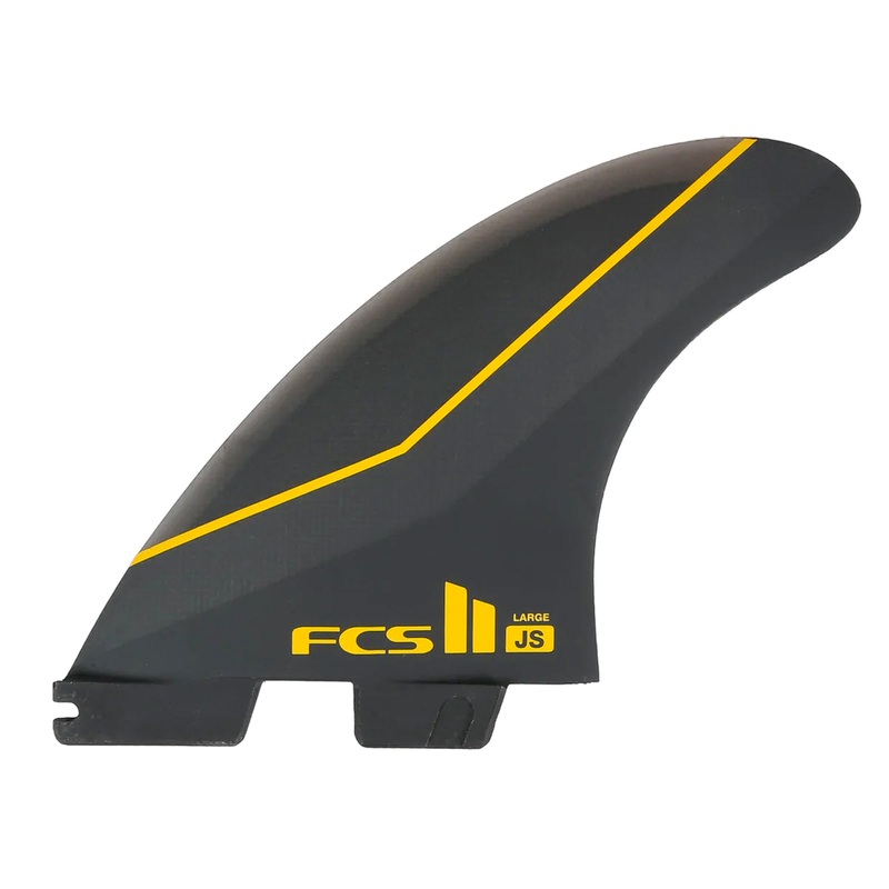 FCS II JS Performance Core Carbon Tri Surfboard Fins – Large/Black