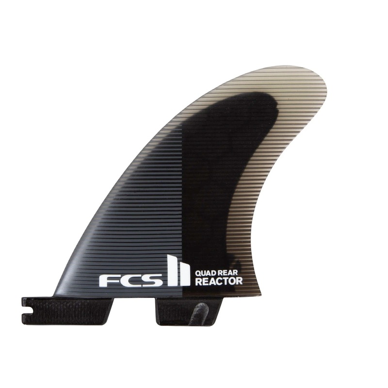 FCS II Reactor Performance Core Quad Rear Twin Surfboard Fins – Medium/Charcoal