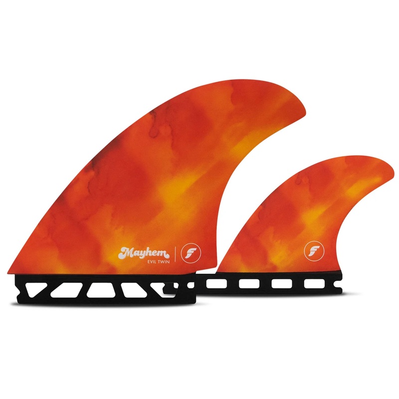 Futures X Mayhem Evil Twin 2+1 Surfboard Fins – Medium/Orange