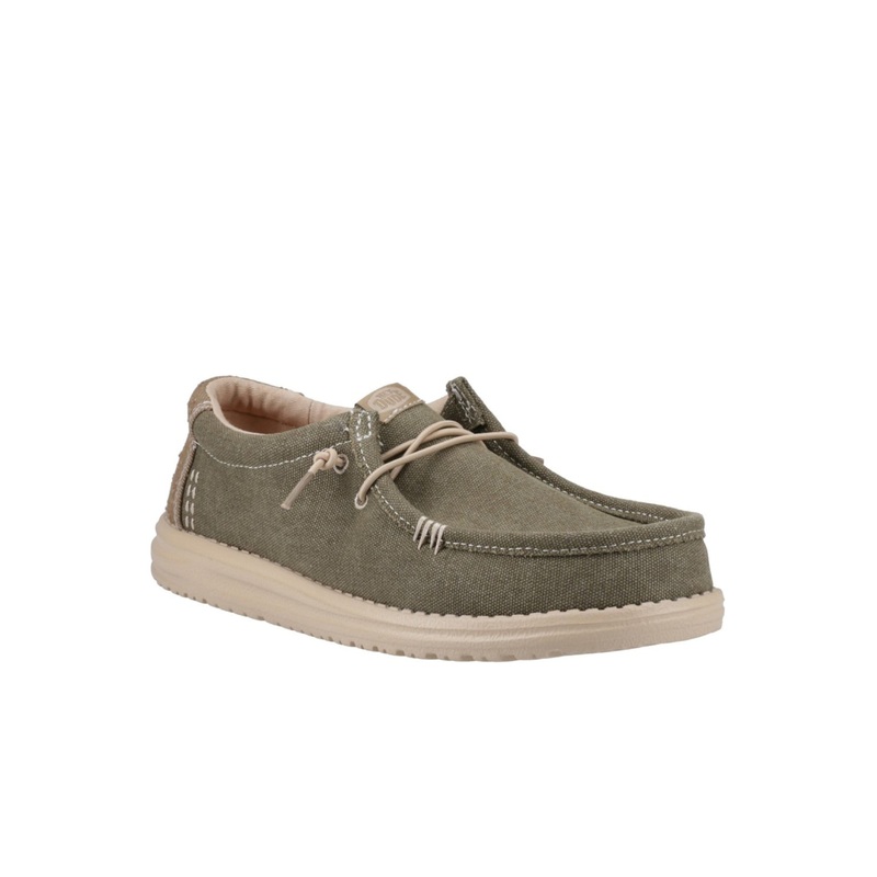 Hey Dude Wally Workwear Shoe Dusky Green Irish Cream