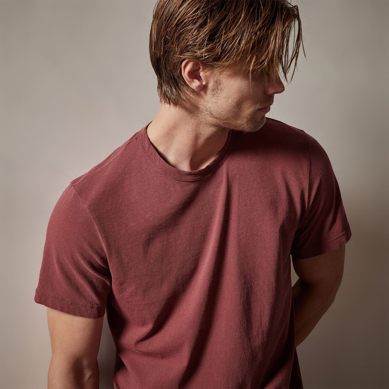 Short Sleeve Crew Neck – Claret Pigment