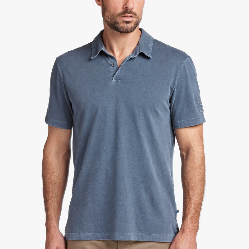 Sueded Jersey Lotus Graphic Polo – North Pigment