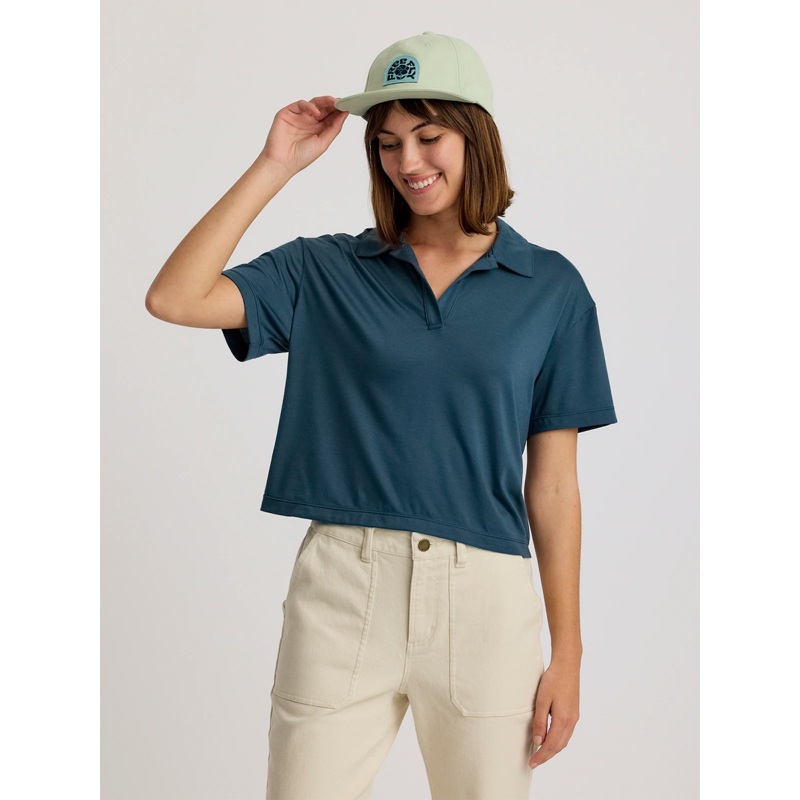 Free Fly Elevate Sport Polo Shirt-Storm Cloud