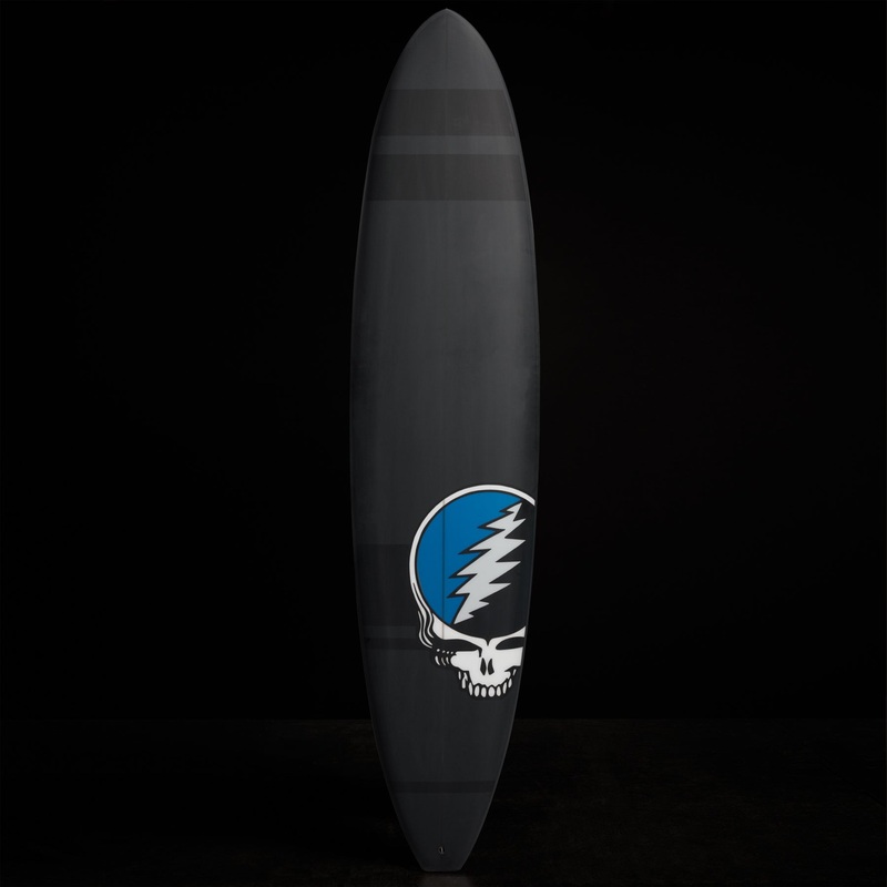 Grateful Dead Longboard 7’10” – Carbon Pigment w/ Skull