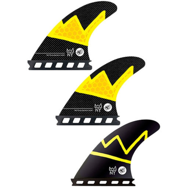 Creatures Of Leisure Nat Young Arc Futures Tri Surfboard Fins – Small/Yellow
