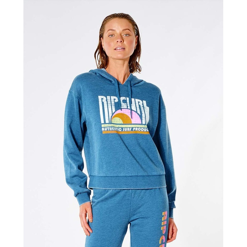 Rip Curl Wave Shapers Hooded Sweatshirt-Dark Teal
