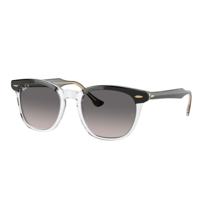 Ray-Ban Hawkeye Women’s Sunglasses – Black On Transparent/Grey Gradient Polarized