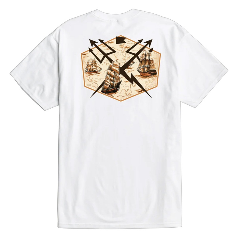 Dark Seas Treasure Map Men’s S/S T-Shirt – White