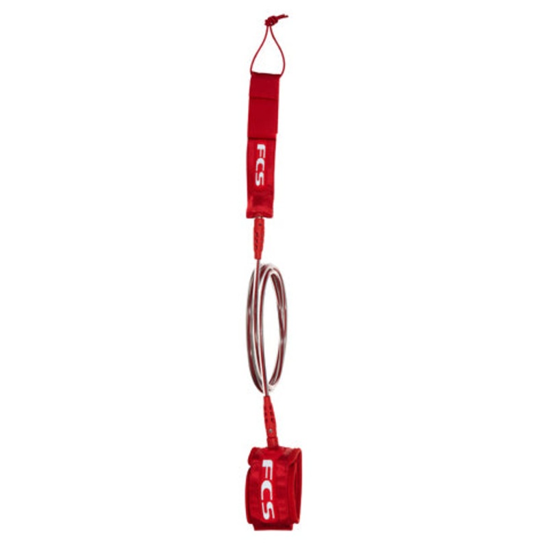 FCS 8ft Regular Leash – Red