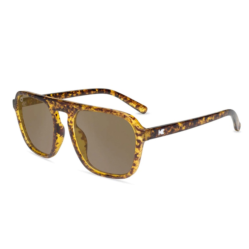 Knockaround Pacific Palisades Men’s Sunglasses – Matte Tortoise Shell/Amber Polarized