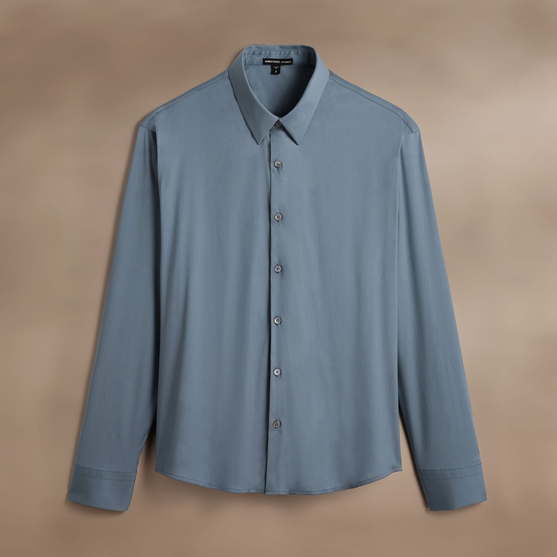 Matte Stretch Poplin Dress Shirt – Cascade
