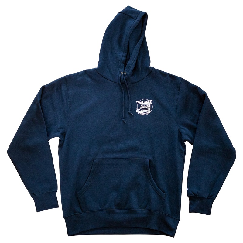 Surf Station Circle Woody Men’s Hoodie – Navy